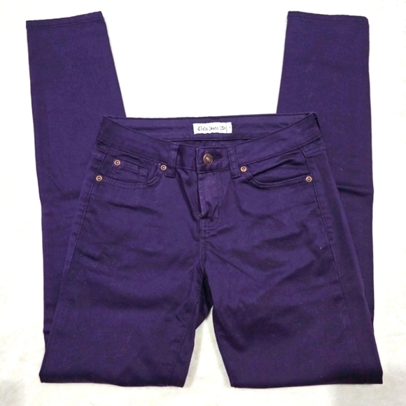 Cielo Denim - Cielo Jeans | Plum Purple Skinny Mid-Rise Cotton Soft Denim Women's jeans 25